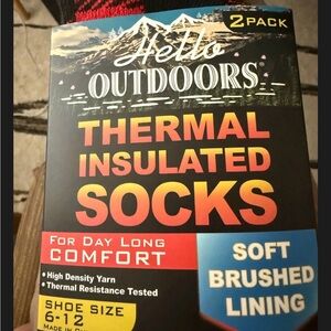 Black Thermal Insulated Socks - 2 Pack